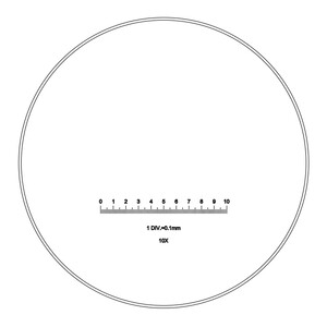 Motic Retículo, 100/10 mm, Ø 23 mm (SMZ-140)