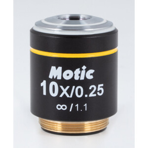 Motic Objetivo PL, CCIS, plano, achro, 10x/0.25, w.d.16.8mm