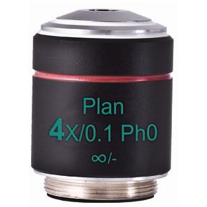 Motic Objetivo PL Ph, CCIS, plan, achro phase 4x/0.10, w.d.12.6mm Ph0 (AE2000)