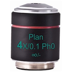 Motic objetivo PL Ph, CCIS, plan, achro phase 4x/0.10, w.d.12.6mm Ph0 (AE2000)