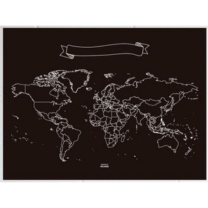 Miss Wood Mapa mundial Chalkboard XL