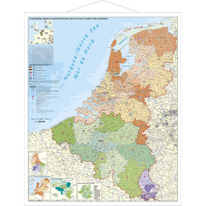 Stiefel Mapa regional Benelux mit Postleitzahlen (97x137)