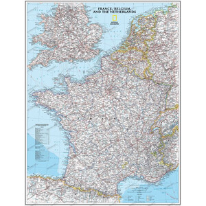 National Geographic Mapa França laminado