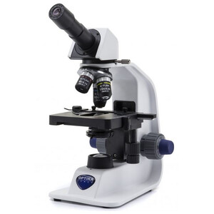 Optika Microscópio B-153R-PL, plano, mono, bateria recarregável, 40x-600x