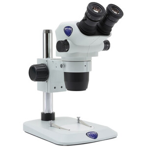 Optika Microscópio estéreo zoom SZO-1, bino, 6.7-45x, Säulenstativ, ohne Beleuchtung