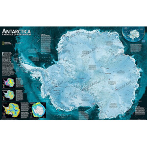 National Geographic mapa de continente Antártida