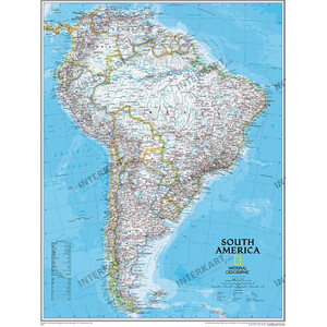 National Geographic Mapa de continente South America (91 x 117 cm)