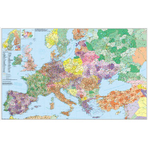 Stiefel Europa com a Turquia Mapa de ruas e códigos postais (multilíngue)
