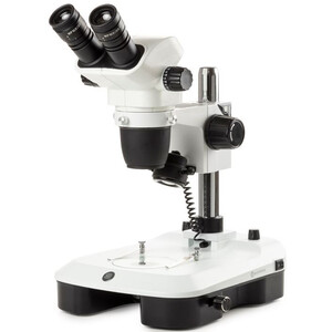 Euromex Microscópio estéreo zoom NZ.1702-M, 6.5-55x, Säule,  Auf-u. Durchlicht, bino, Spiegel f. Dunkelfeld, Embryologie