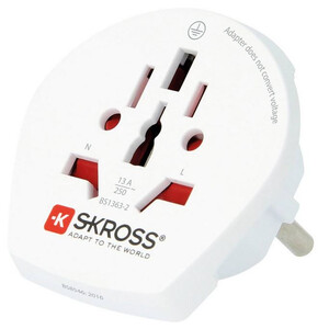 Skross Fonte de alimentação Reiseadapter World to Europe