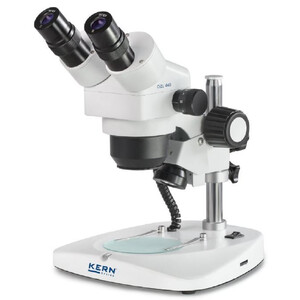 Kern Microscópio estéreo zoom OZL 445, Greenough, Säule, bino, 0,75-3,6x,10x/21, 0,35W LED