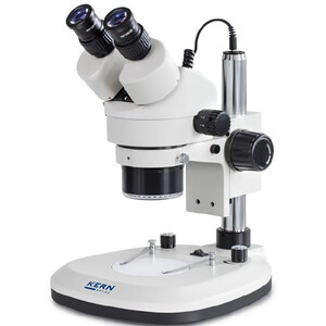 Kern Microscópio estéreo zoom OZL 466, trino, Ringl., Greenough, 0,7-4,5x, HWF10x20, 3W LED