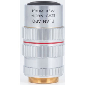 Motic Objetivo Plano acromático. objetiva PA ELWD 5X/0.140 (wd 34mm) Ajuste da pafocalidade