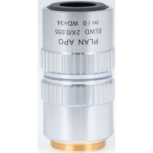 Motic Objetivo Plano acromático. objetiva ELWD 2X/0.055 (wd:34mm)