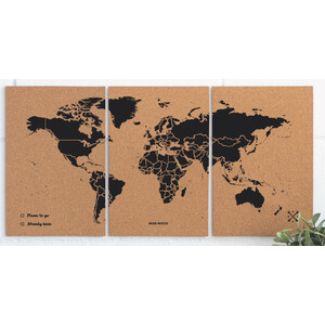Miss Wood Mapa Puzzle M - Preto
