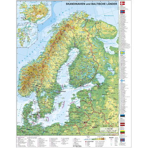 Stiefel Mapa Escandinávia e Estados Bálticos