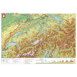 Stiefel Mapa Suíça físico (98 x 68 cm)