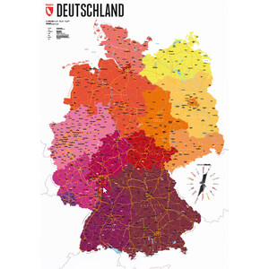Marmota Maps Mapa Deutschland politisch (70x100)