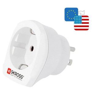 Skross Fonte de alimentação Reiseadapter Europe to USA