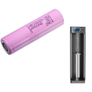 Sytong Carregador USB + bateria 18650 Samsung 3450mAh