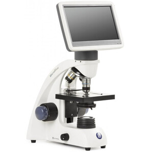 Euromex Microscópio MicroBlue, MB.1051-LCD, ecrã LCD de 5,6 polegadas, Objectivas 4/10/S40x, DIN 35mm perf., 40x - 400x, LED, 1W, Mesa cruzada