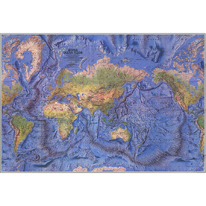 National Geographic Mapa mundial physisch (116 x 77 cm)