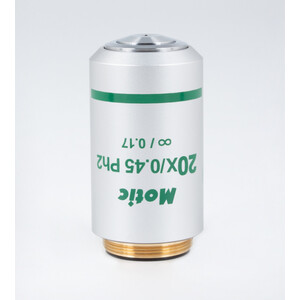 Motic Objetivo 20X / 0.45,wd 0.8mm, CCIS, plano UC, fase pos.Ph2, infinito