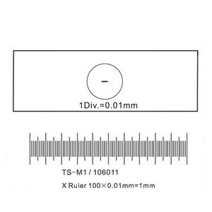 ToupTek Micrómetro de objectos, linhas (X) 1mm/100 div.x0.01mm