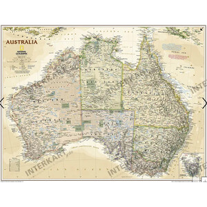 National Geographic Mapa de continente Austrália (77 x 69 cm)