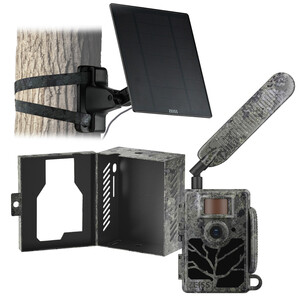 ZEISS Câmera foto selvagem Conjunto Secacam 5 & caixa metálica & painel solar