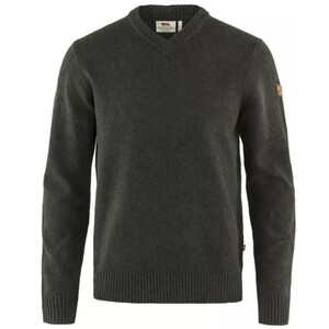 Fjällräven Camisola Övik com gola em V M, 633 Dark Olive, tamanho XXL