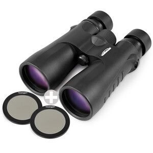 Omegon Binóculos Blackstar 2.0 10x50 + 2 filtros solares