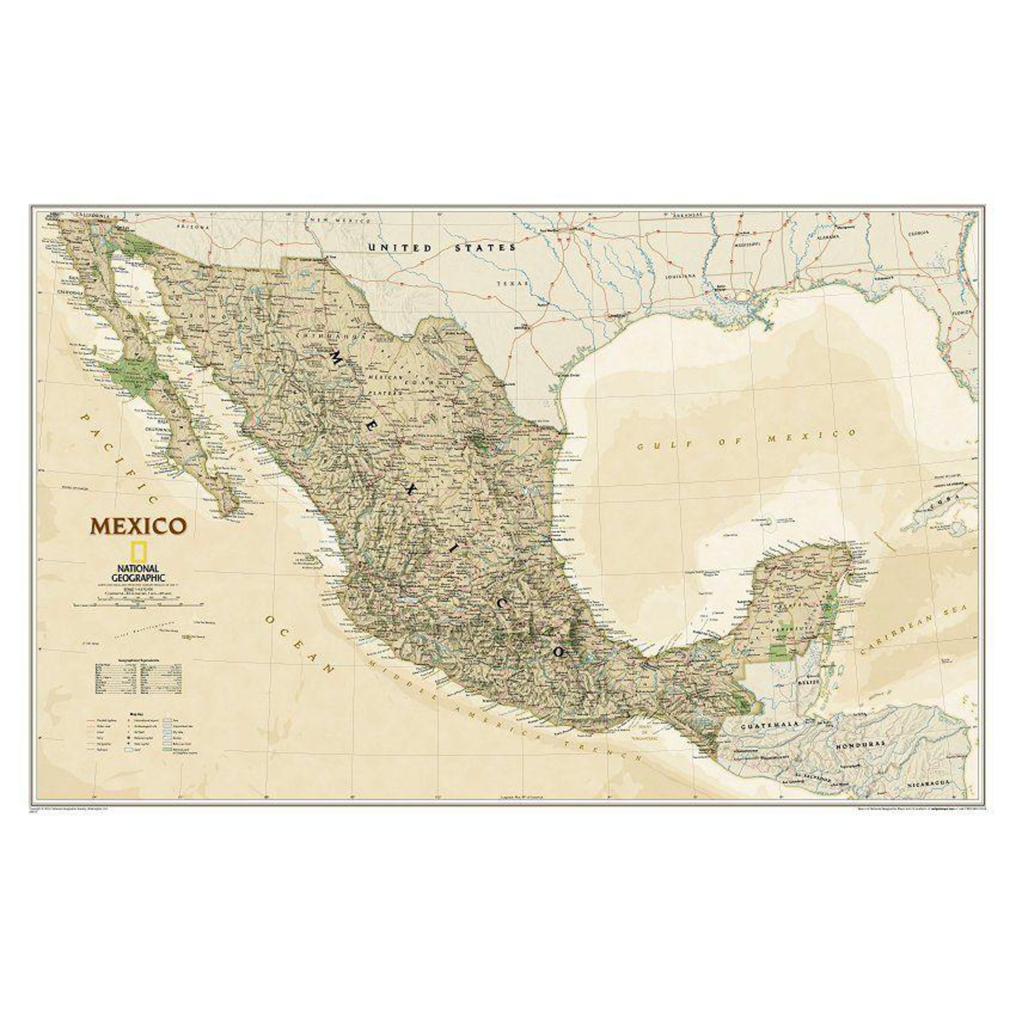 National Geographic Mapa M Xico National Geographic Mapa Mexico 