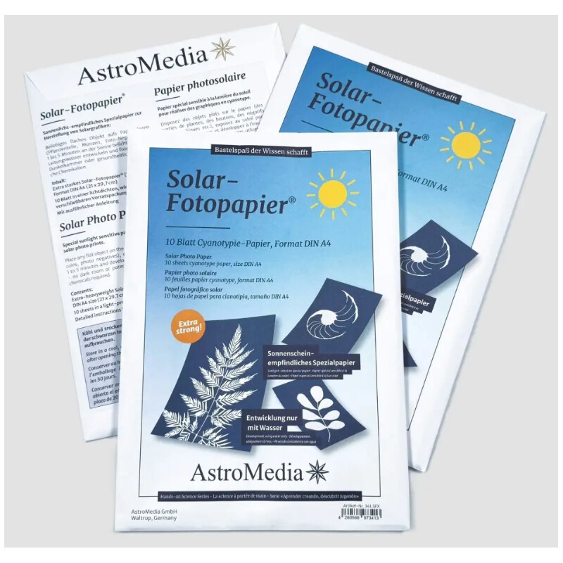 AstroMedia Kit : Papel fotográfico solar DIN A4, 10 unidades