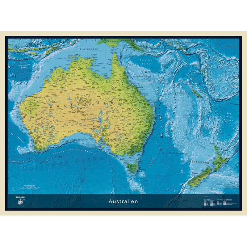 Columbus Mapa de continente Australia (115 x 85 cm)