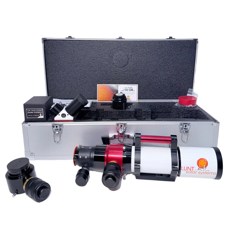 Lunt Solar Systems Telescópio solar ST 80/560 LS80MT Ha B1800 PT DS Premium Kit