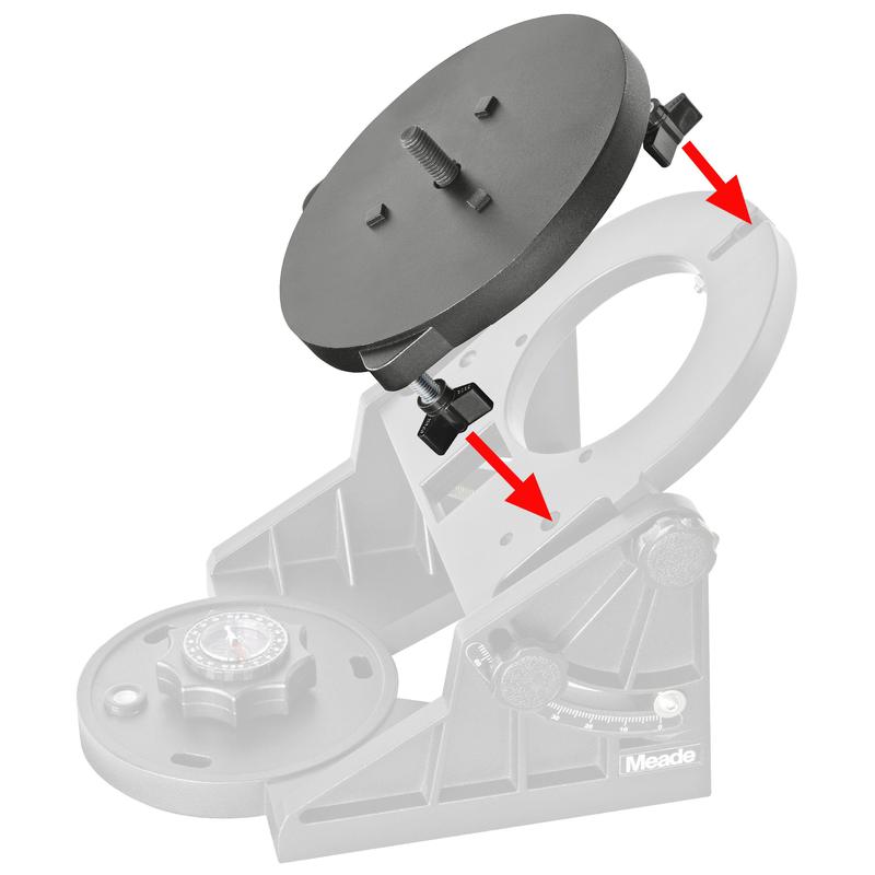 Meade Placa adaptadora LX90 para base elevadora ao polo Ultra