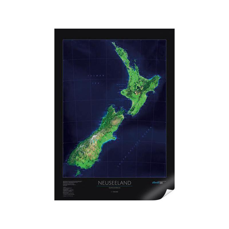 albedo 39 Mapa Nova Zelândia