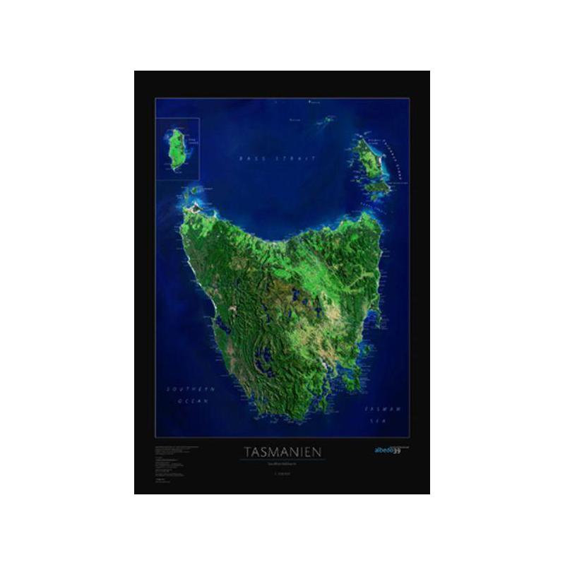 albedo 39 Mapa Tasmânia