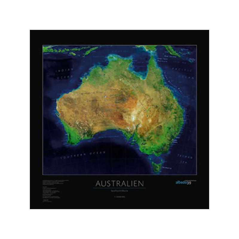 albedo 39 mapa de continente Austrália