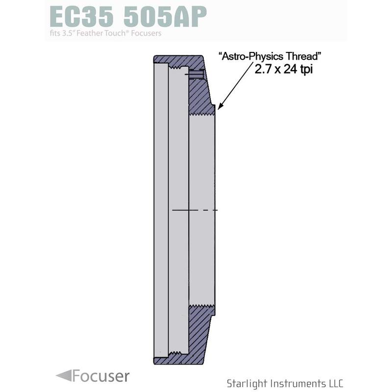 Starlight Instruments AP Tampa de fundo 3.5" - 2.7" x 24 tpi rosca fêmea