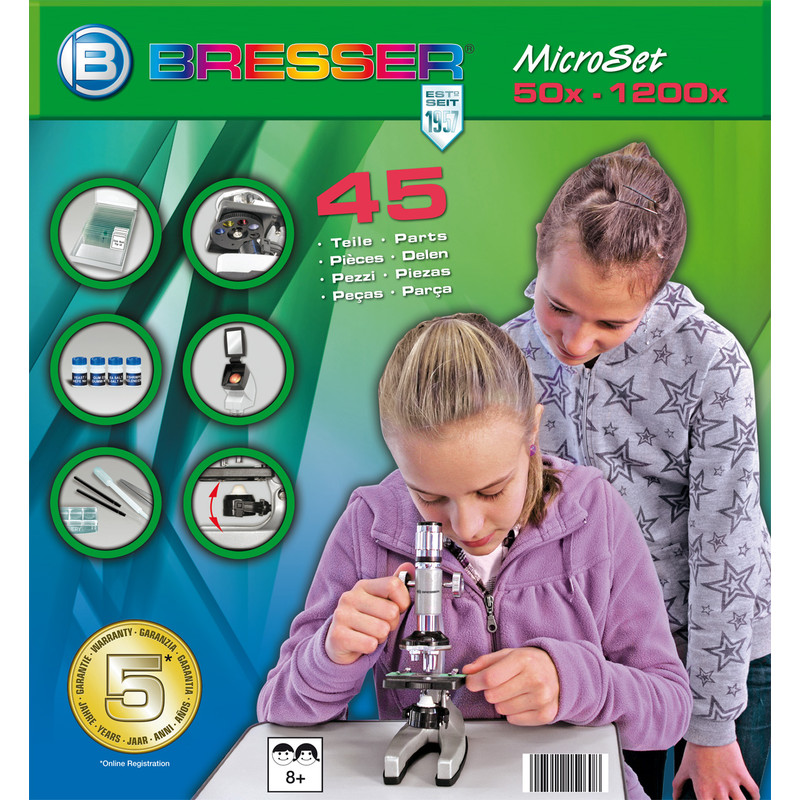 Bresser Junior Conjunto de microscópio Biotar, 300x-1200x