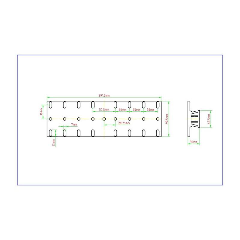 William Optics Placa de cauda de andorinha estilo Vixen , versão longa