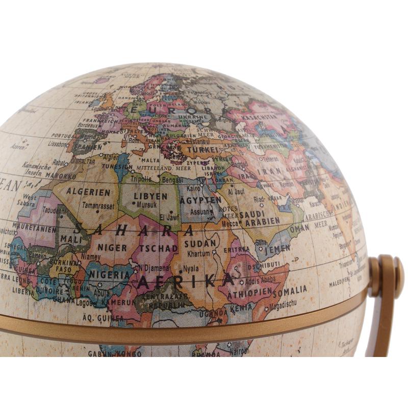 Stellanova Mini-globo Globo terrestre rotativo e giratório 891044 com teste de QI, design antigo
