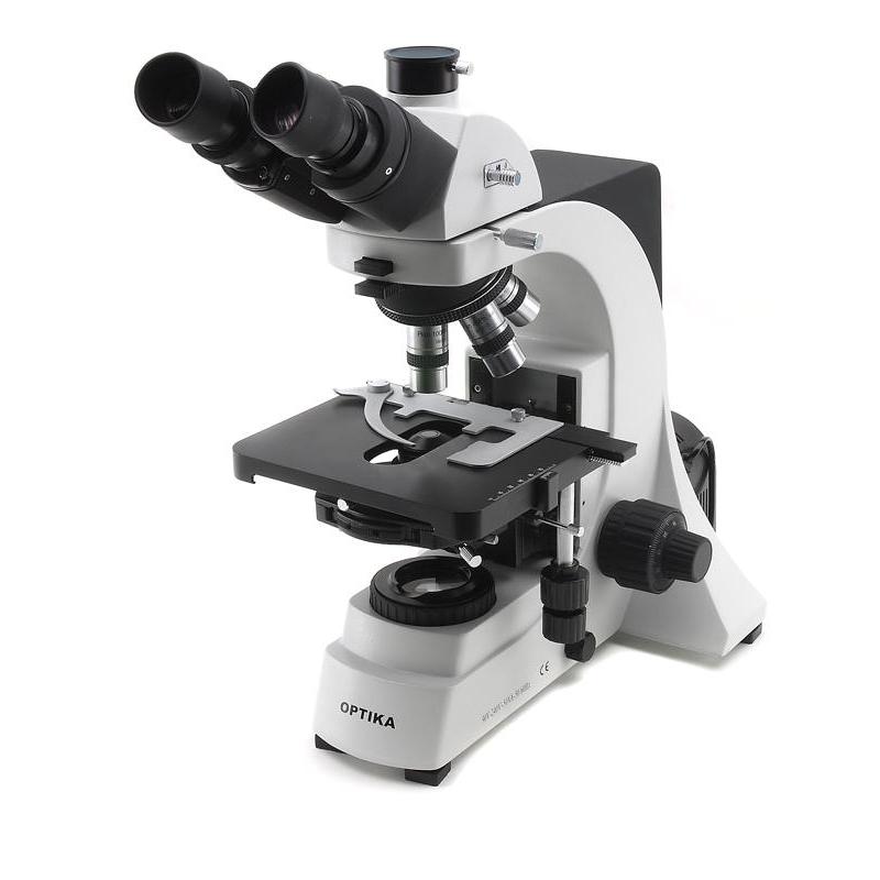 Optika Microscópio B-600Tph, 100 - 1000x, triocular, objetivas acromáticas planas de contraste de fase