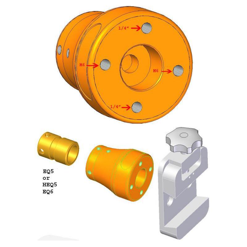 Geoptik Adaptador para barra de contrapeso para EQ-5 / GP
