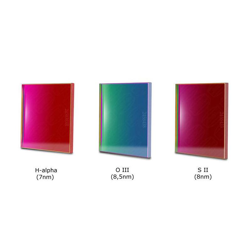 Baader Conjunto de filtros banda estreita CCD H-alpha 7nm, OIII e SII 50x50mm