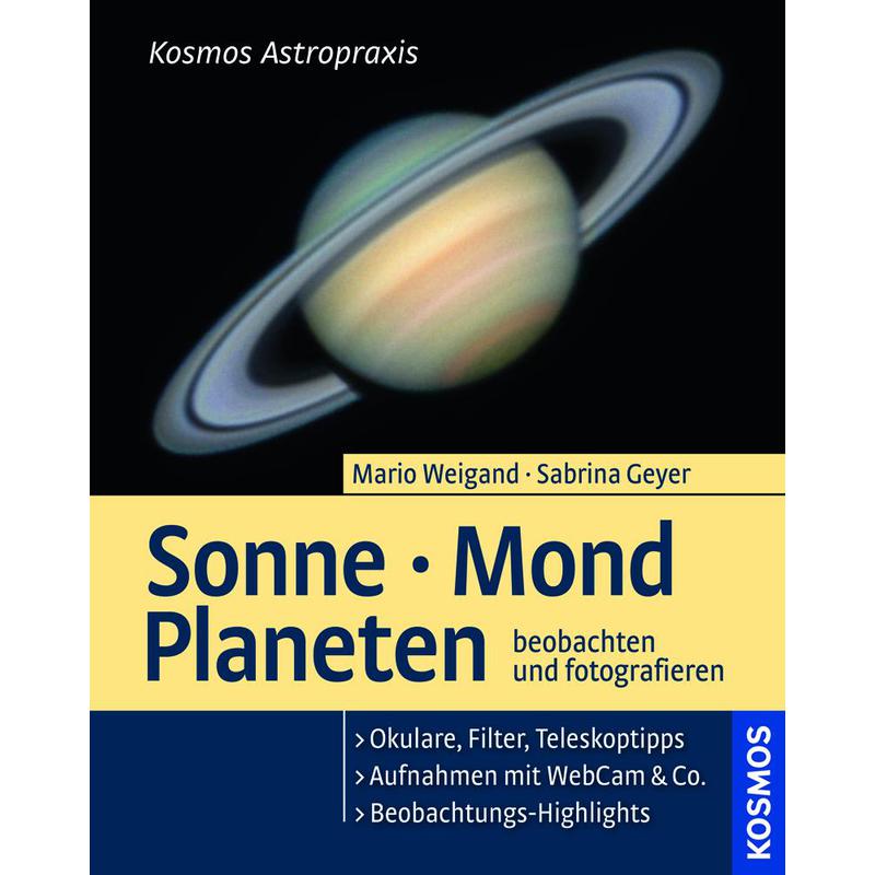 Kosmos Verlag Como fotografar e observar o Sol a Lua e os planetas (em alemão)