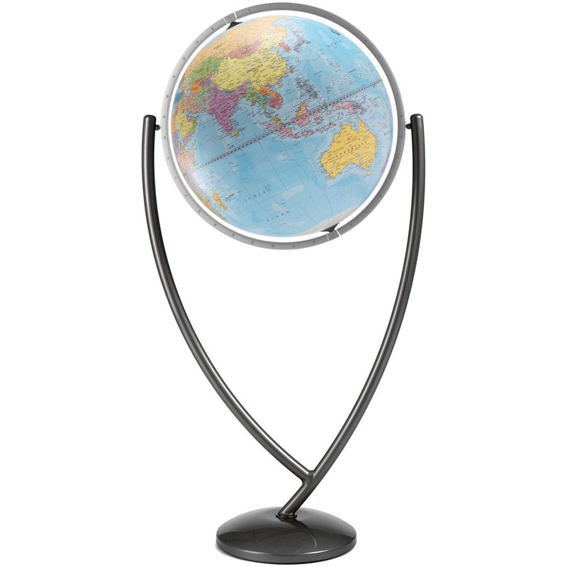 Zoffoli living Globo com pedestal Colombo Celeste 50cm