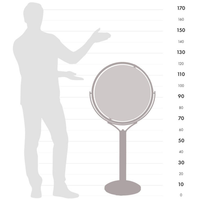 Zoffoli living Globo com pedestal Magellano Celeste 50cm